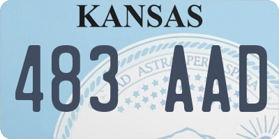 KS license plate 483AAD