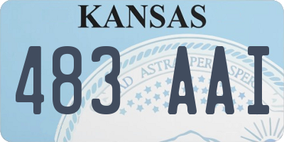 KS license plate 483AAI