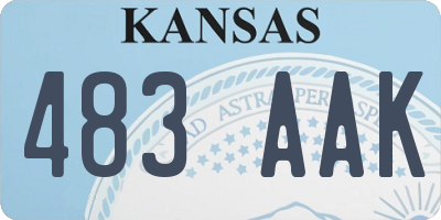 KS license plate 483AAK