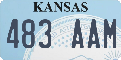 KS license plate 483AAM