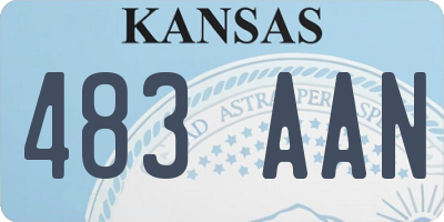 KS license plate 483AAN