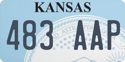 KS license plate 483AAP