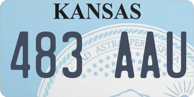 KS license plate 483AAU