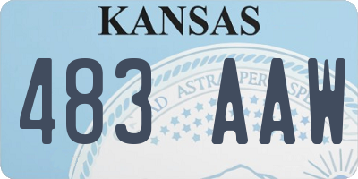 KS license plate 483AAW