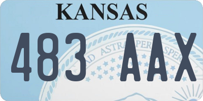 KS license plate 483AAX