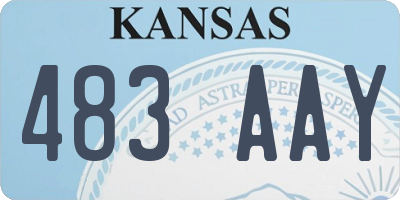 KS license plate 483AAY