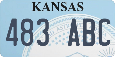 KS license plate 483ABC