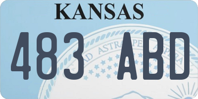 KS license plate 483ABD