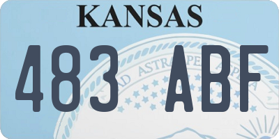 KS license plate 483ABF