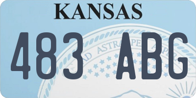 KS license plate 483ABG