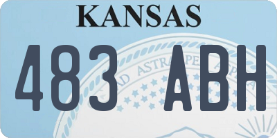 KS license plate 483ABH