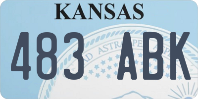 KS license plate 483ABK