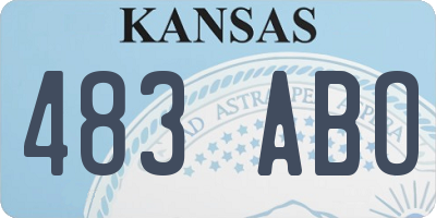 KS license plate 483ABO