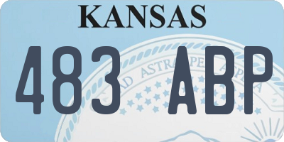 KS license plate 483ABP