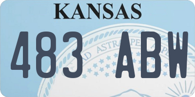 KS license plate 483ABW