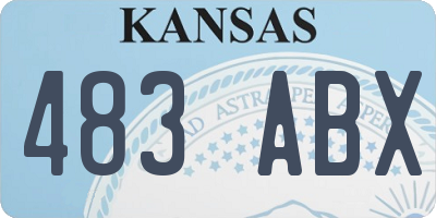 KS license plate 483ABX