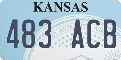 KS license plate 483ACB
