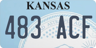 KS license plate 483ACF