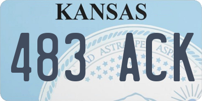 KS license plate 483ACK