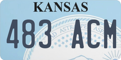 KS license plate 483ACM