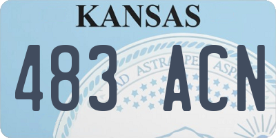 KS license plate 483ACN