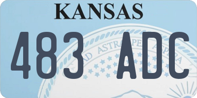 KS license plate 483ADC