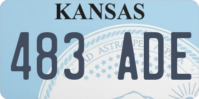 KS license plate 483ADE