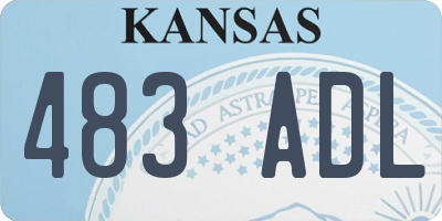 KS license plate 483ADL