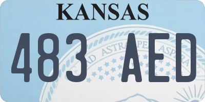 KS license plate 483AED