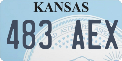 KS license plate 483AEX