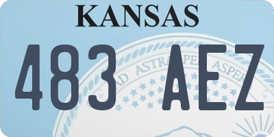 KS license plate 483AEZ
