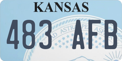 KS license plate 483AFB
