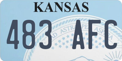 KS license plate 483AFC