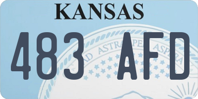 KS license plate 483AFD