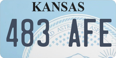 KS license plate 483AFE