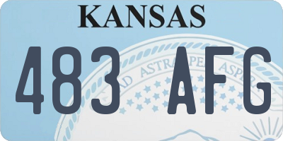 KS license plate 483AFG