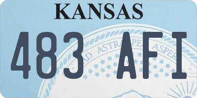 KS license plate 483AFI