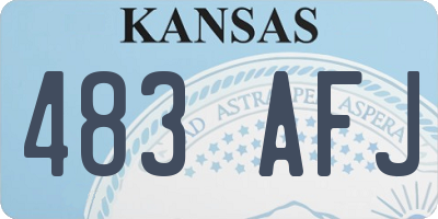 KS license plate 483AFJ