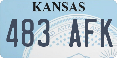 KS license plate 483AFK