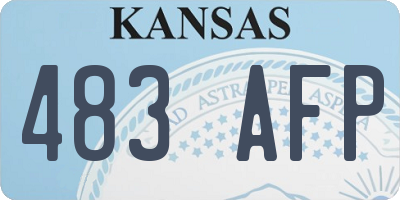 KS license plate 483AFP