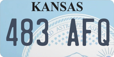 KS license plate 483AFQ