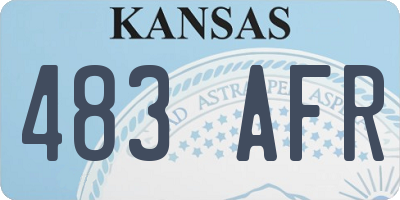 KS license plate 483AFR