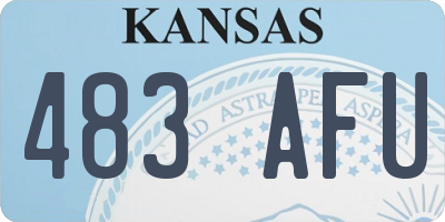 KS license plate 483AFU