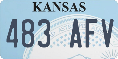 KS license plate 483AFV