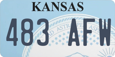KS license plate 483AFW