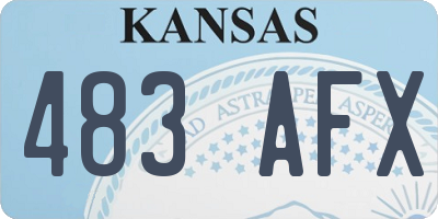 KS license plate 483AFX