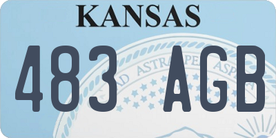 KS license plate 483AGB