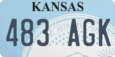 KS license plate 483AGK