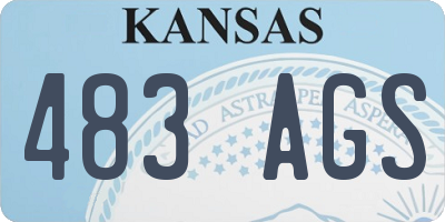 KS license plate 483AGS
