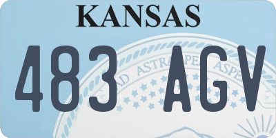 KS license plate 483AGV